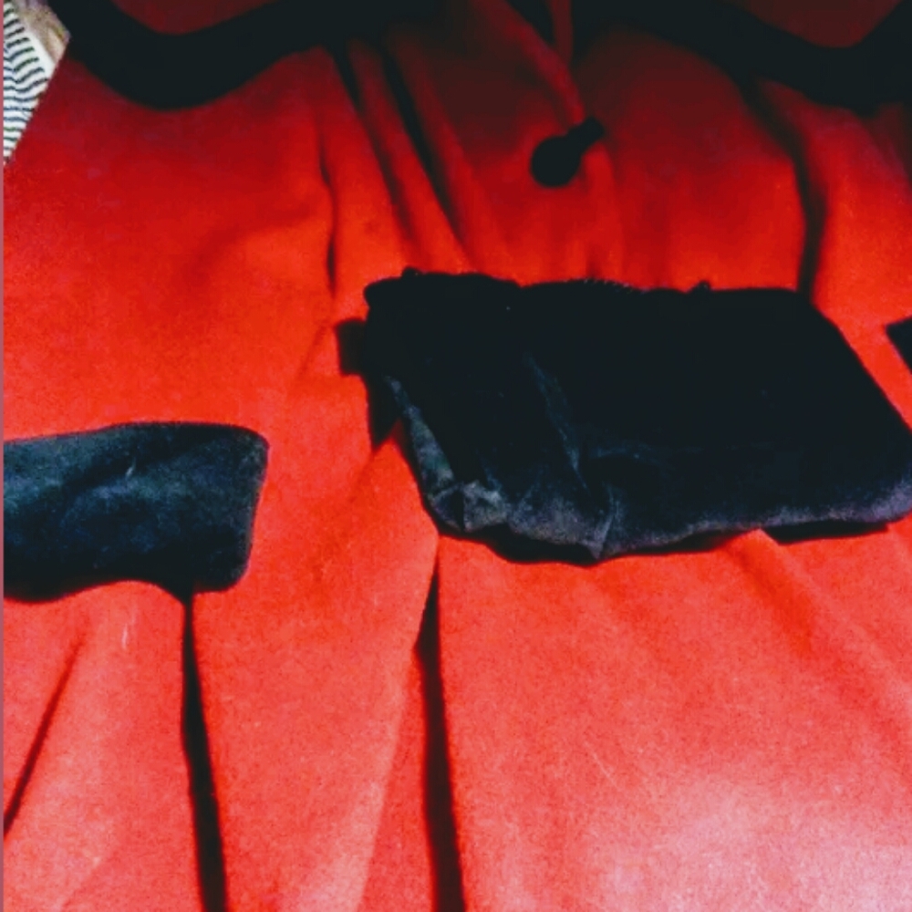 Little Girls Red Copper Key Coat